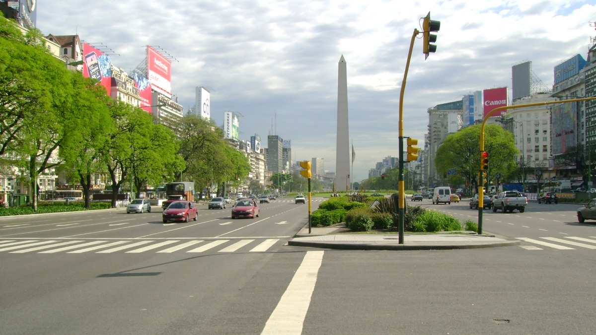 Obelisco no centro de Buenos Aires em fotografia de arquivo de 2006